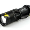 Rushed camp mini led flashlight torch 7w 2000lm cree q5 adjustable focus zoom