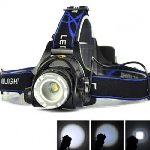 Ultra Bright Zoomable XM-L T6 LED Headlamp Portable Flashlight Headlight 3Modes 2000 Lumen